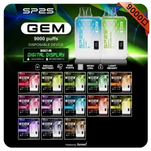 SP2S GEM 9000 Puffs一次性電子煙